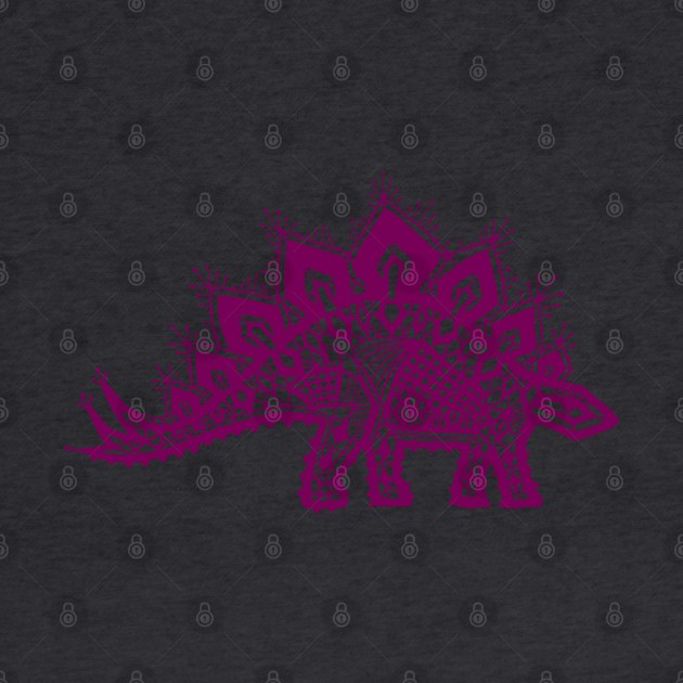 Stegosaurus Lace - Purple by andreaalice